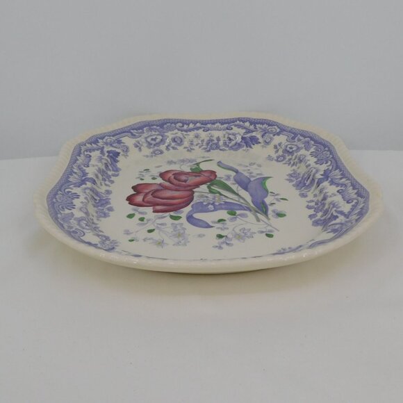 Spode Mayflower Fine China Old Backstamp 15" Oval Serving Platter England VTG - Picture 7 of 11